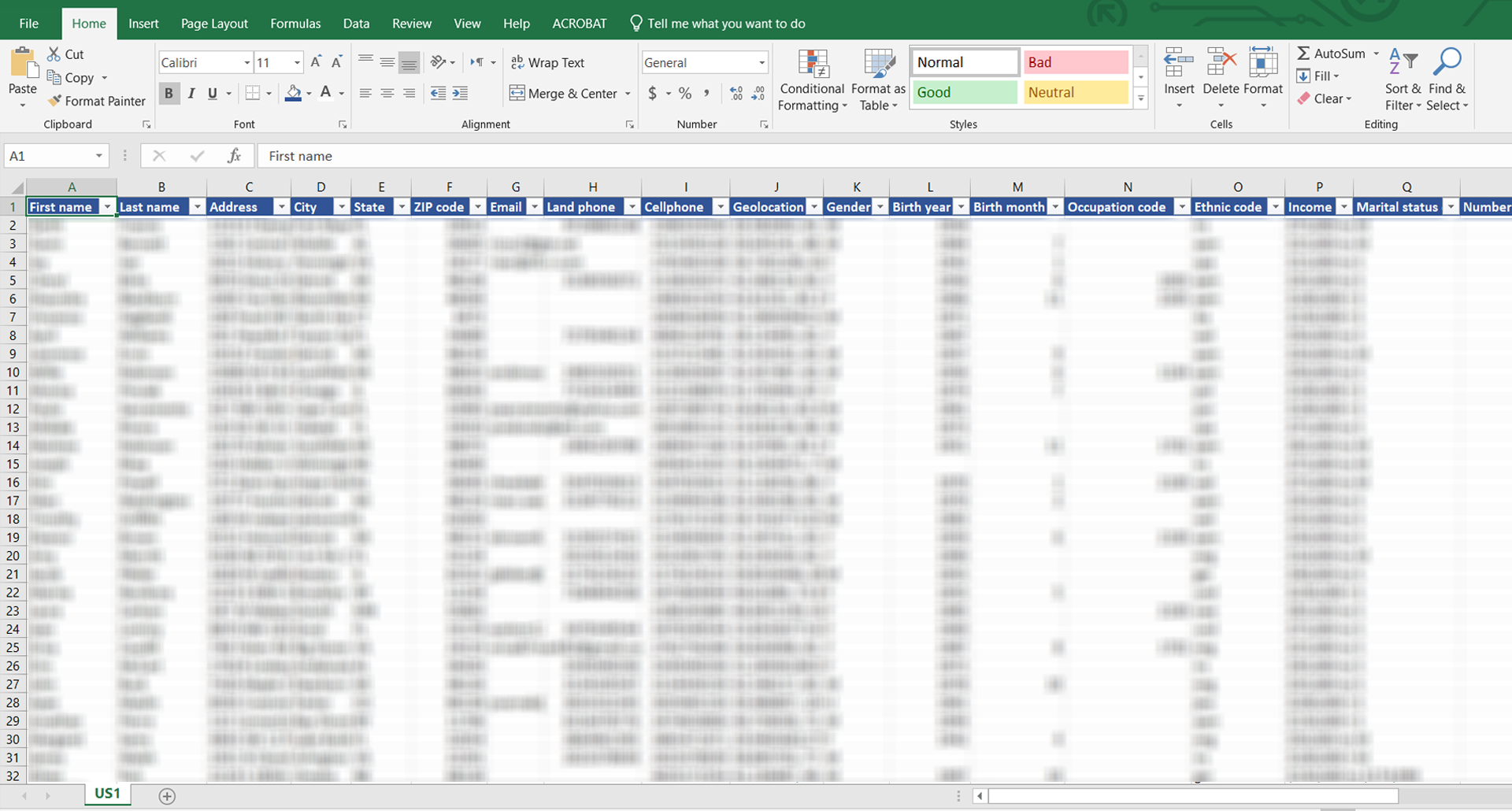 Picture of US cell phone number database 70000000