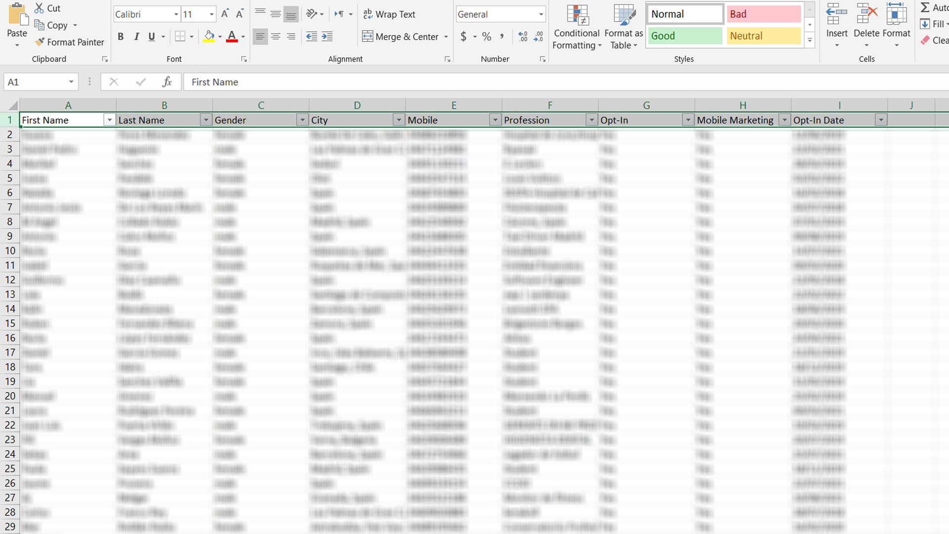 Picture of Italy mobile number database by profession